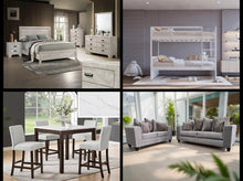 Load image into Gallery viewer, 4 Room Package Deal- (Bedroom, Dining, Living, Kids Bunkbed)