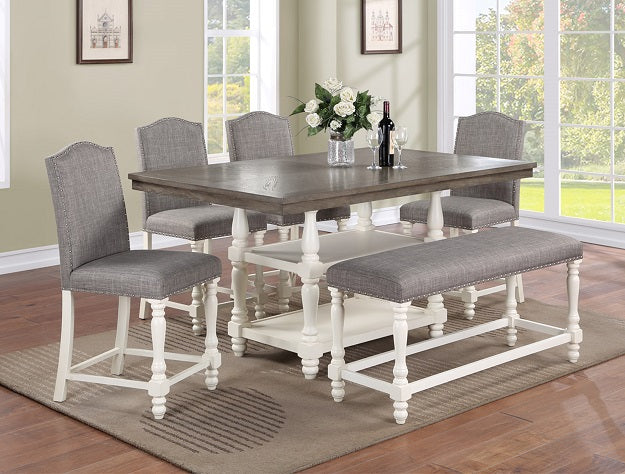 Langley White Dining Set