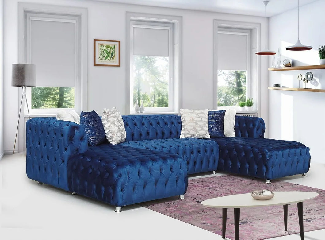 Valentino Tufted Double Chaise Sectional