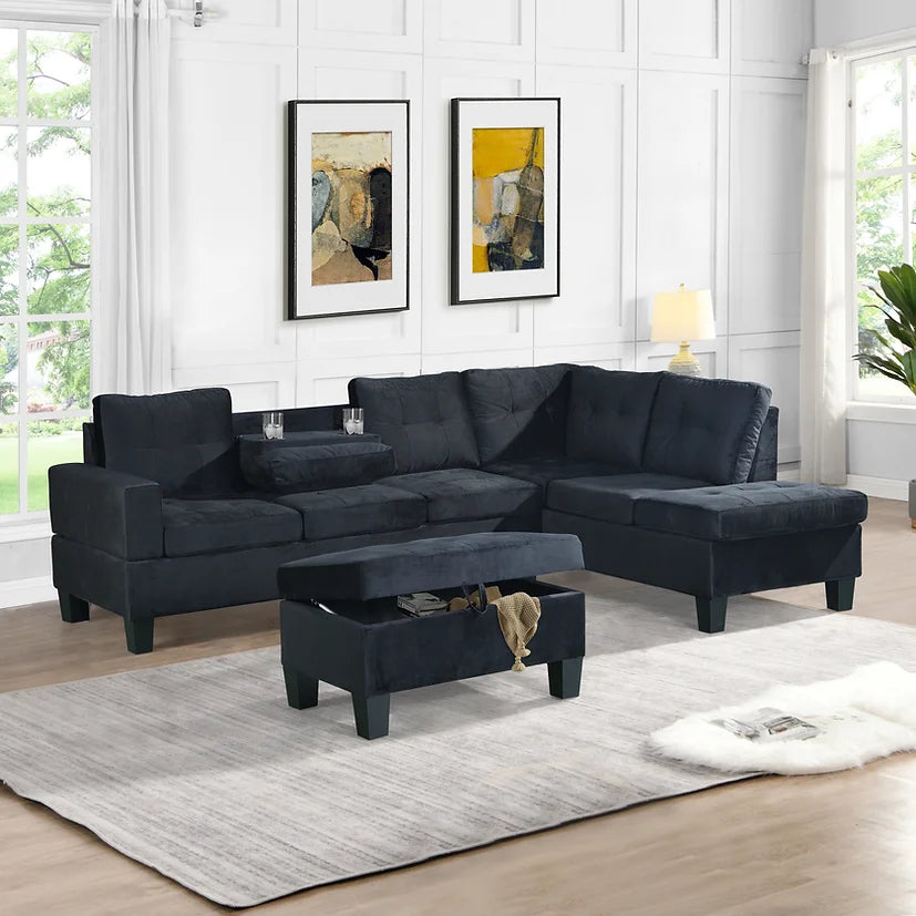 Allen Parkway Sectional+Ottoman (3 Colors)