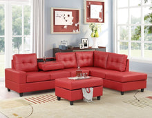 Load image into Gallery viewer, Heights Sectional PU Leather + Ottoman
