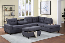 Load image into Gallery viewer, Height Linen Sectional + Ottoman (2 Colors)
