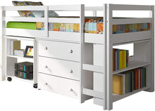 Load image into Gallery viewer, Casey Loft with Desk and Bookshelf (3 Colors)

