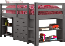 Load image into Gallery viewer, Casey Loft with Desk and Bookshelf (3 Colors)
