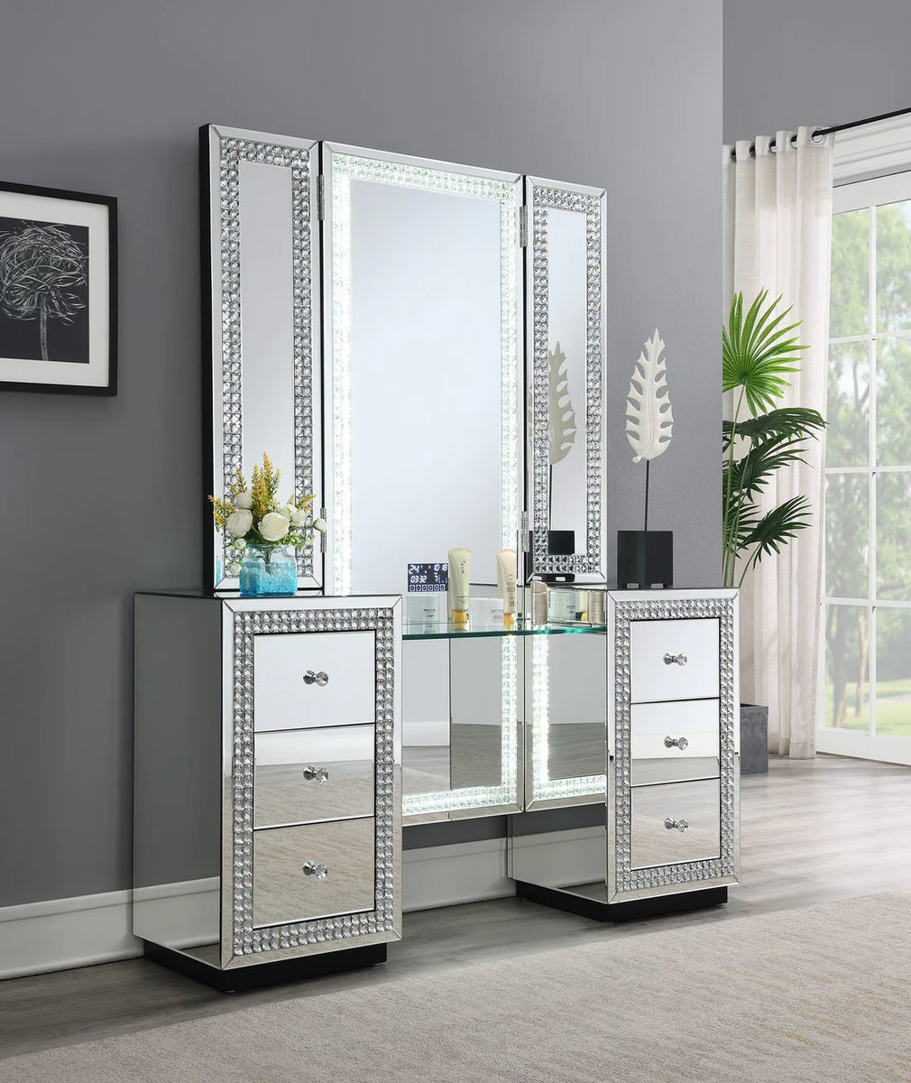 DFI- Silver Bluetooth Vanity(5 Designs) – Amaya Discount Furniture