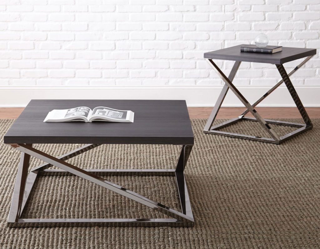 Black Nickel 3pc Table Set