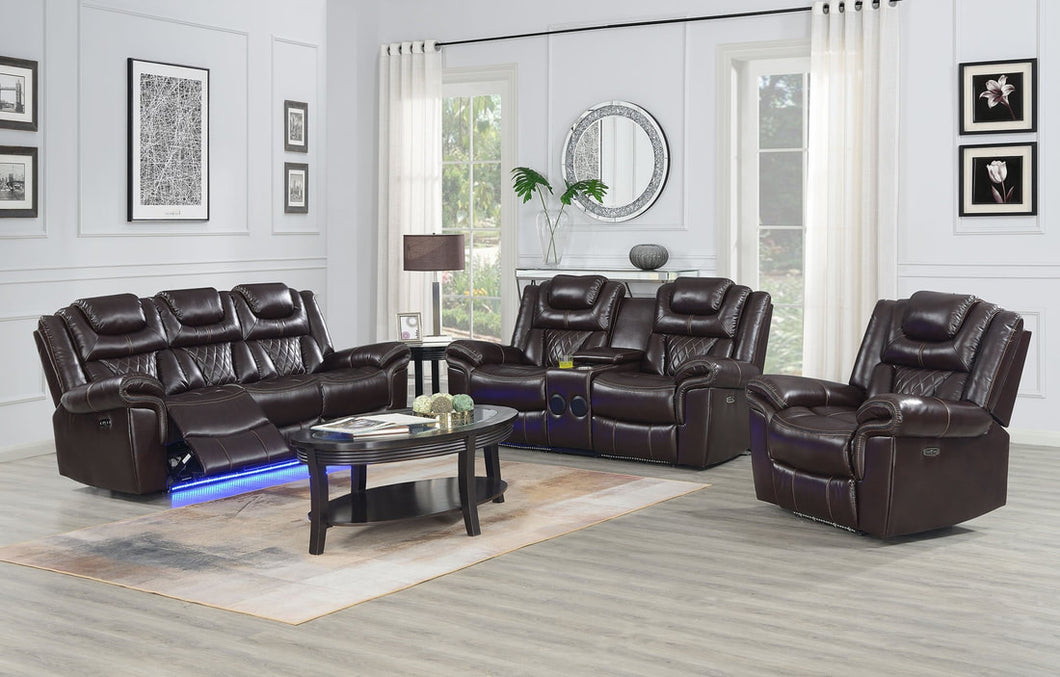Alexa Brown 3pc Power Recliners