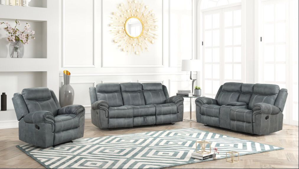 Andres Grey 3pc Recliners