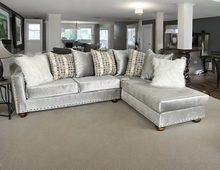 Load image into Gallery viewer, Nail Head Sectional Velvet (2 Colors)
