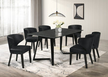 Load image into Gallery viewer, Misty Black 7pc Dining Table (3 Colors)
