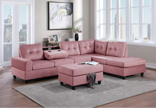 Load image into Gallery viewer, Height Velvet + Ottoman Sectional
