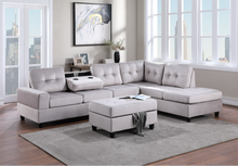Load image into Gallery viewer, Height Velvet + Ottoman Sectional
