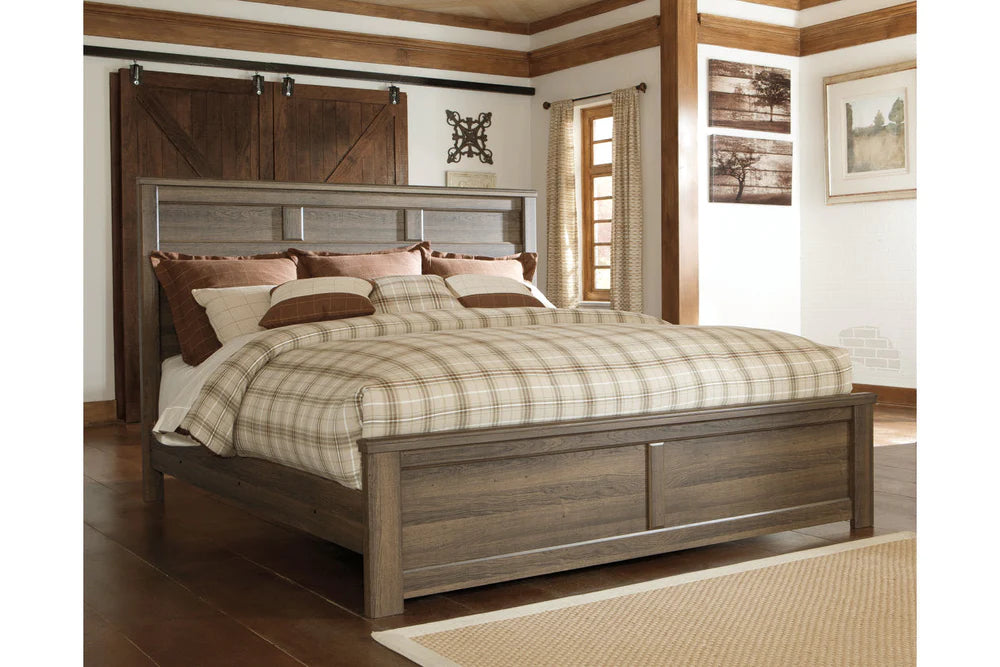 Juararo Dark Brown King Bed