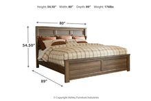 Load image into Gallery viewer, Juararo Dark Brown King Bed
