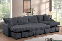 Load image into Gallery viewer, HH Jaime Double Storage Chaise Sectional (w/Pull-Out Bed)
