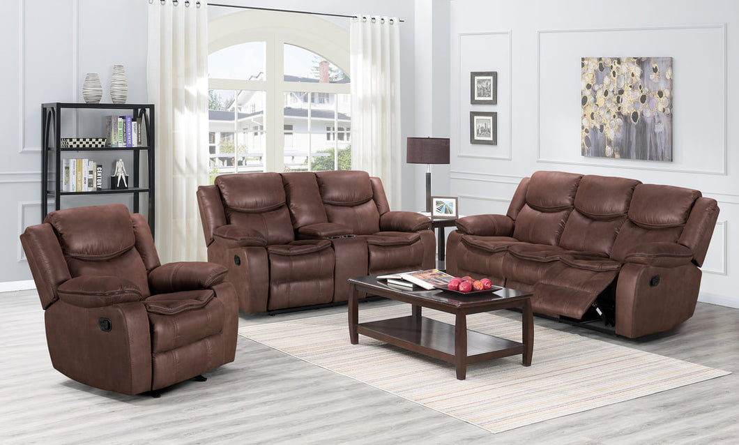 Leon Brown 3pc Recliners