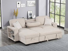 Load image into Gallery viewer, HH Pacific Beige Sectional With Pull-Out Bed
