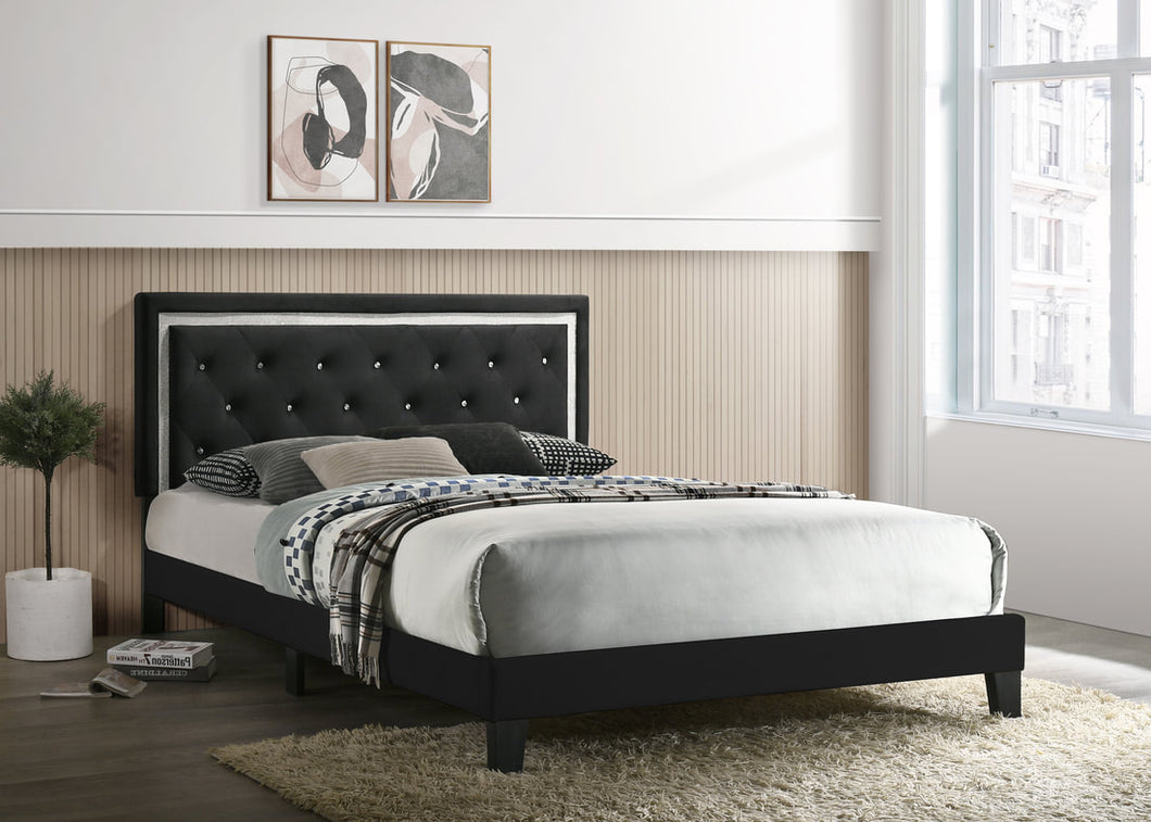 Rosy Velvet Platform Bedframe (3 Colors)