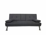 Load image into Gallery viewer, Chelsea Futon w/ Cup Holder (Grey, Black)
