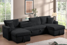 Load image into Gallery viewer, HH Jaime Double Storage Chaise Sectional (w/Pull-Out Bed)
