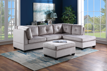 Load image into Gallery viewer, Sienna Velvet Sectional + Ottoman (4 Colors)
