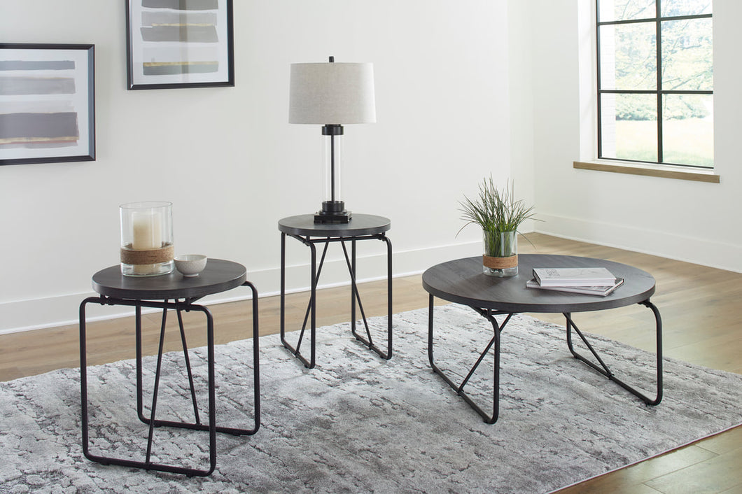 3pc Charcoal Accent Tables