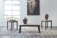 Load image into Gallery viewer, Natural &amp; Black 3pc Table Set
