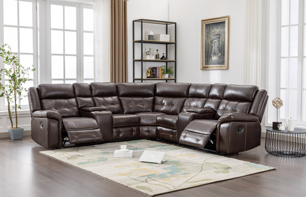 Brown Jacob Recliner Sectional