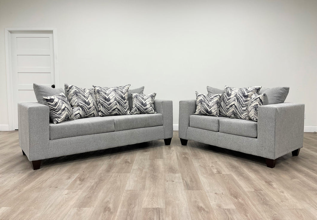 Light Grey Sofa & Loveseat Set